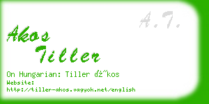 akos tiller business card